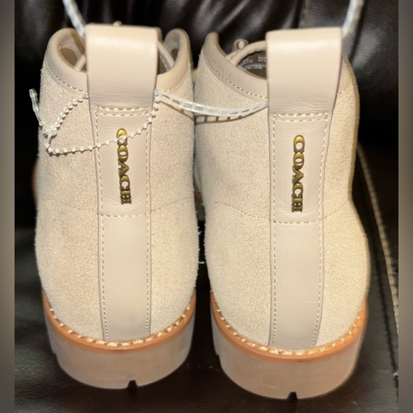 NWOT Coach Men’s Desert Boot in Sand Size 7.5 Suede Leather Rustic Preppy - Picture 9 of 12